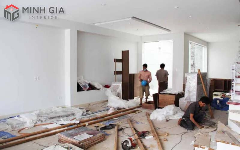 Tiến hành thi công nội thất trọn gói