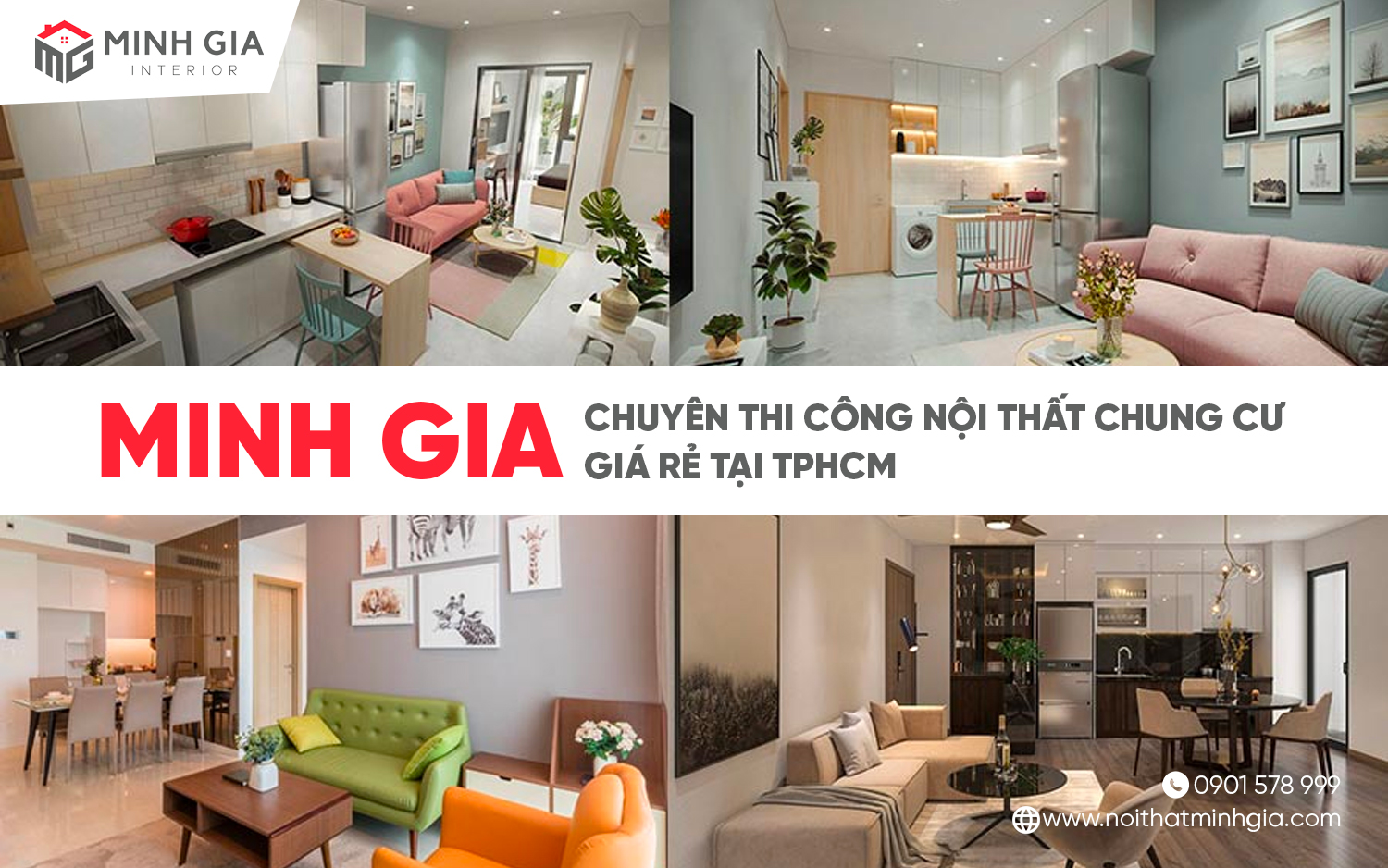 Minh Gia chuyên thi công nội thất chung cư giá rẻ tại TPHCM